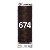 Gutermann garen | 200m | 674 donkerbruin naaigaren GM - 200 - 674 - DBRUIN 4008015032906